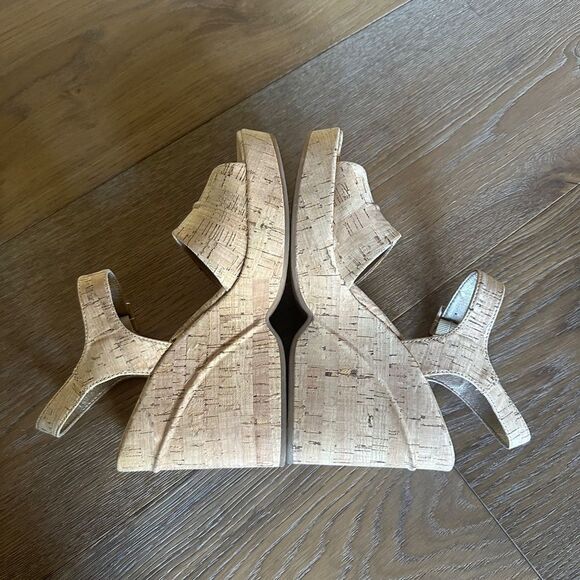 Korks Bardot II Wedge Comfort Sandals in Natural - Picture 10 of 12